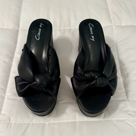 🖤SOLD🖤New Circus by Sam Edelman Women's Grady Knotted Platform Wedge Sandals - Picture 5 of 8